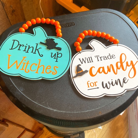 Other - HALLOWEEN CUTE SIGNS TURQUOISE ORANGE BLACK
